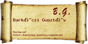 Barkóczi Gusztáv névjegykártya