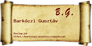 Barkóczi Gusztáv névjegykártya