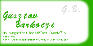 gusztav barkoczi business card